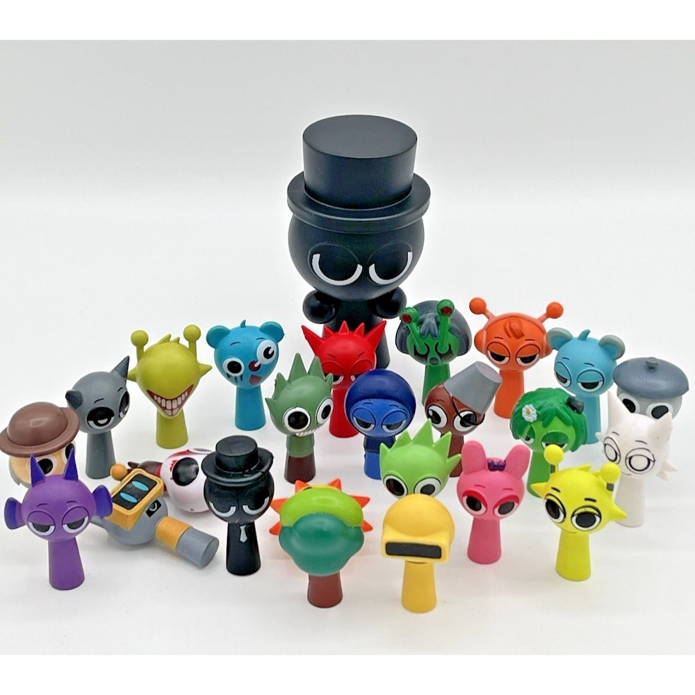 Toy Cartoon Sprunki 24pcs Set Mini Action Figure Movie Character Model Doll Figu